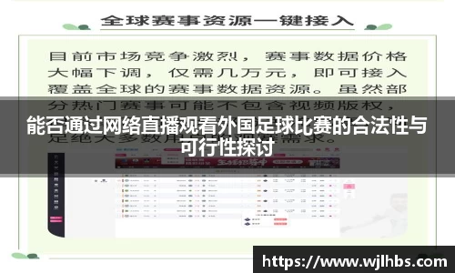 能否通过网络直播观看外国足球比赛的合法性与可行性探讨